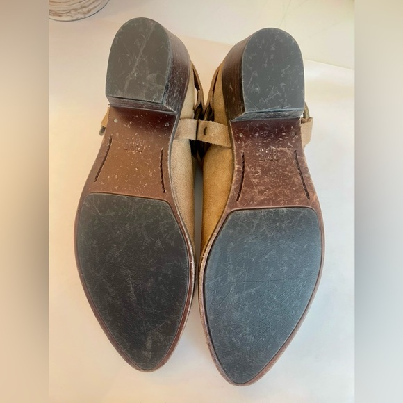 ‼️SOLD‼️ Frye Suede Leather Back-Zip Women’s Ankle Boots Ray Harness Size 10 - Picture 8 of 9